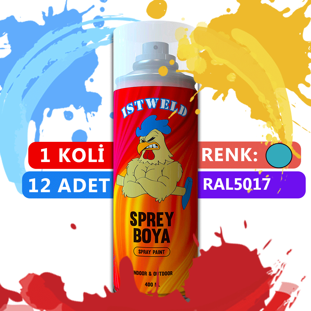 İSTWELD SPREY BOYA BONCUK MAVİ ( RAL 5017 )
